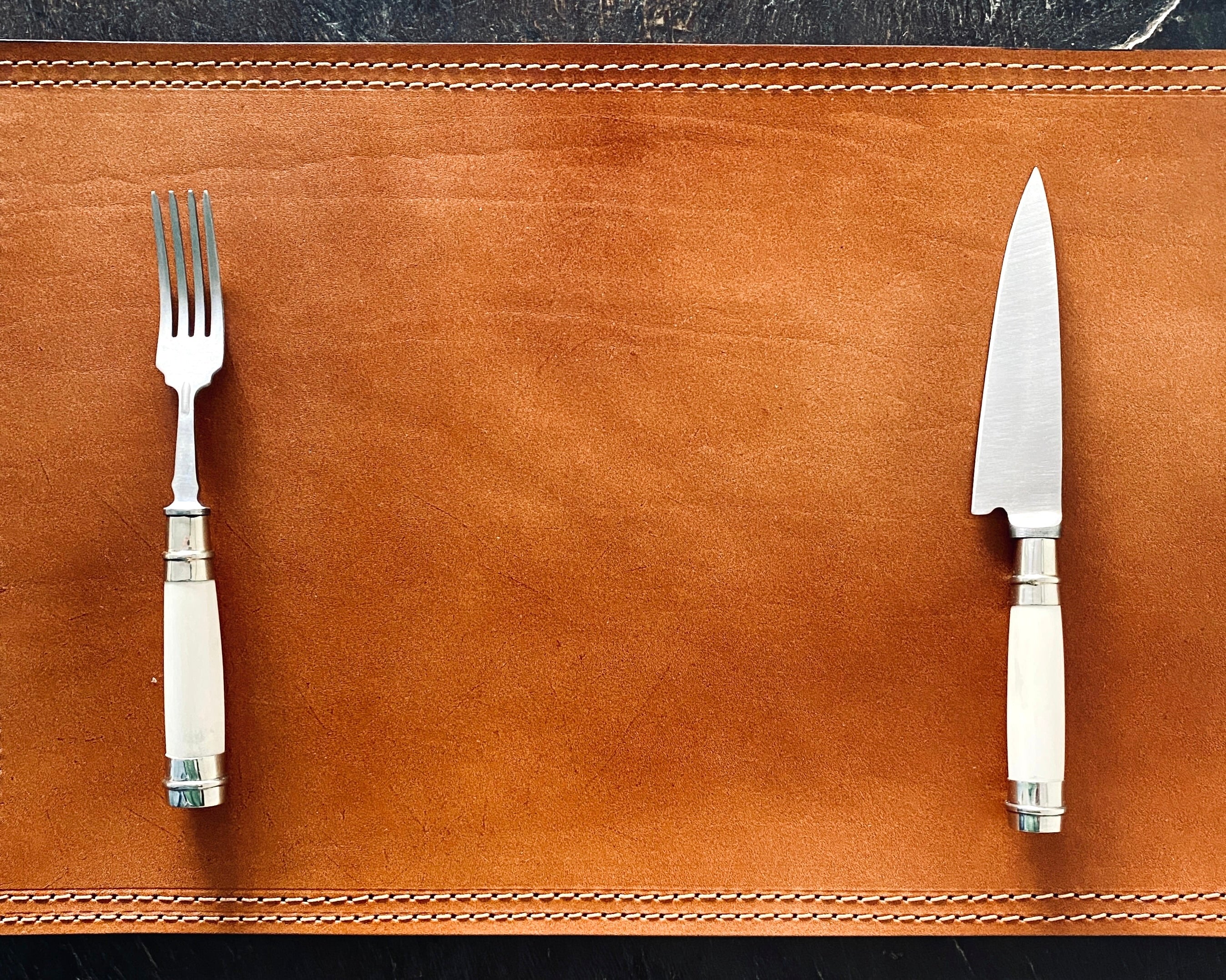 Malt Brown Leather Placemat