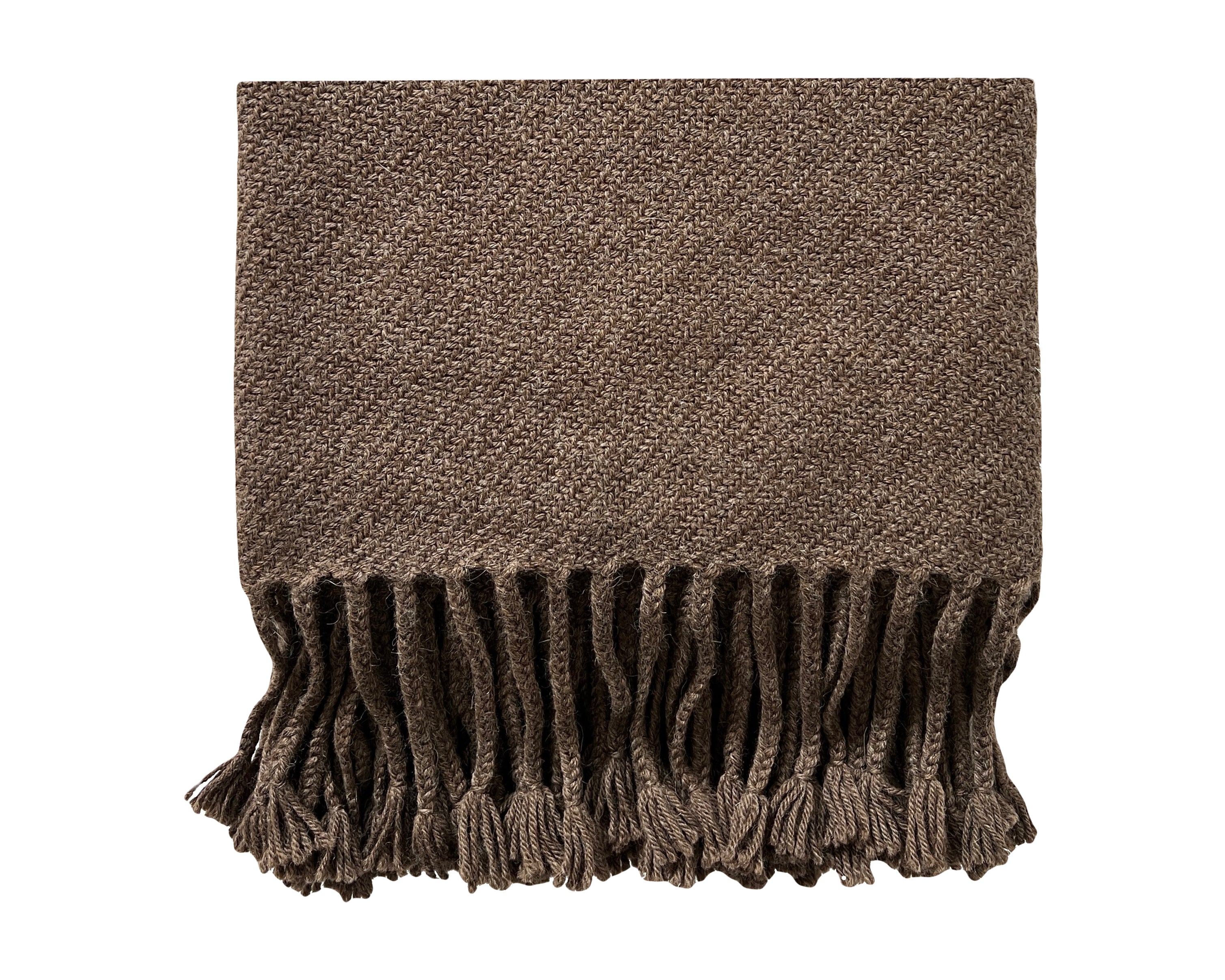 Brown Thick Baby Alpaca Throw