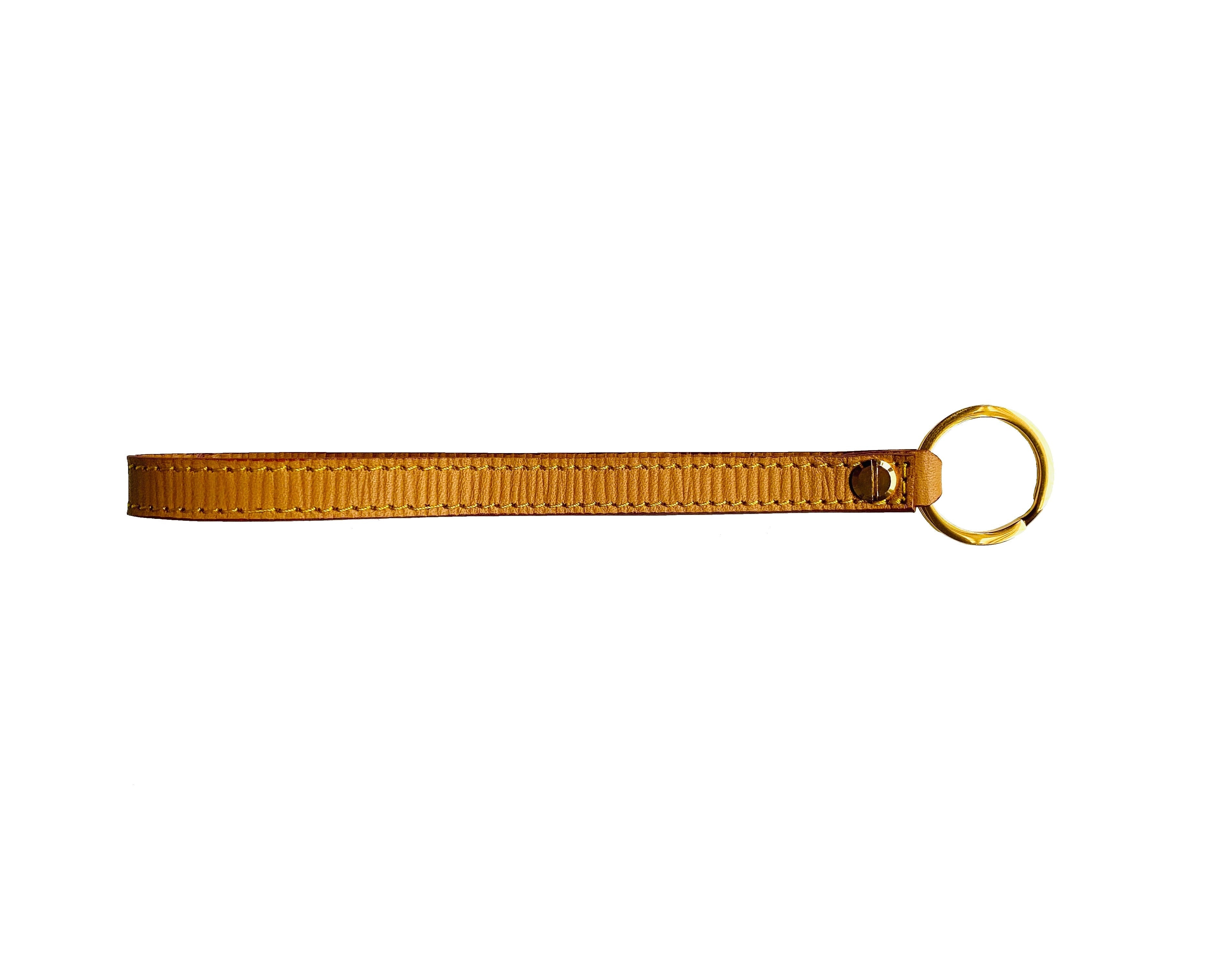 One Stripe Leather Keyring