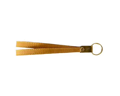 2 Stripe Leather Keyring