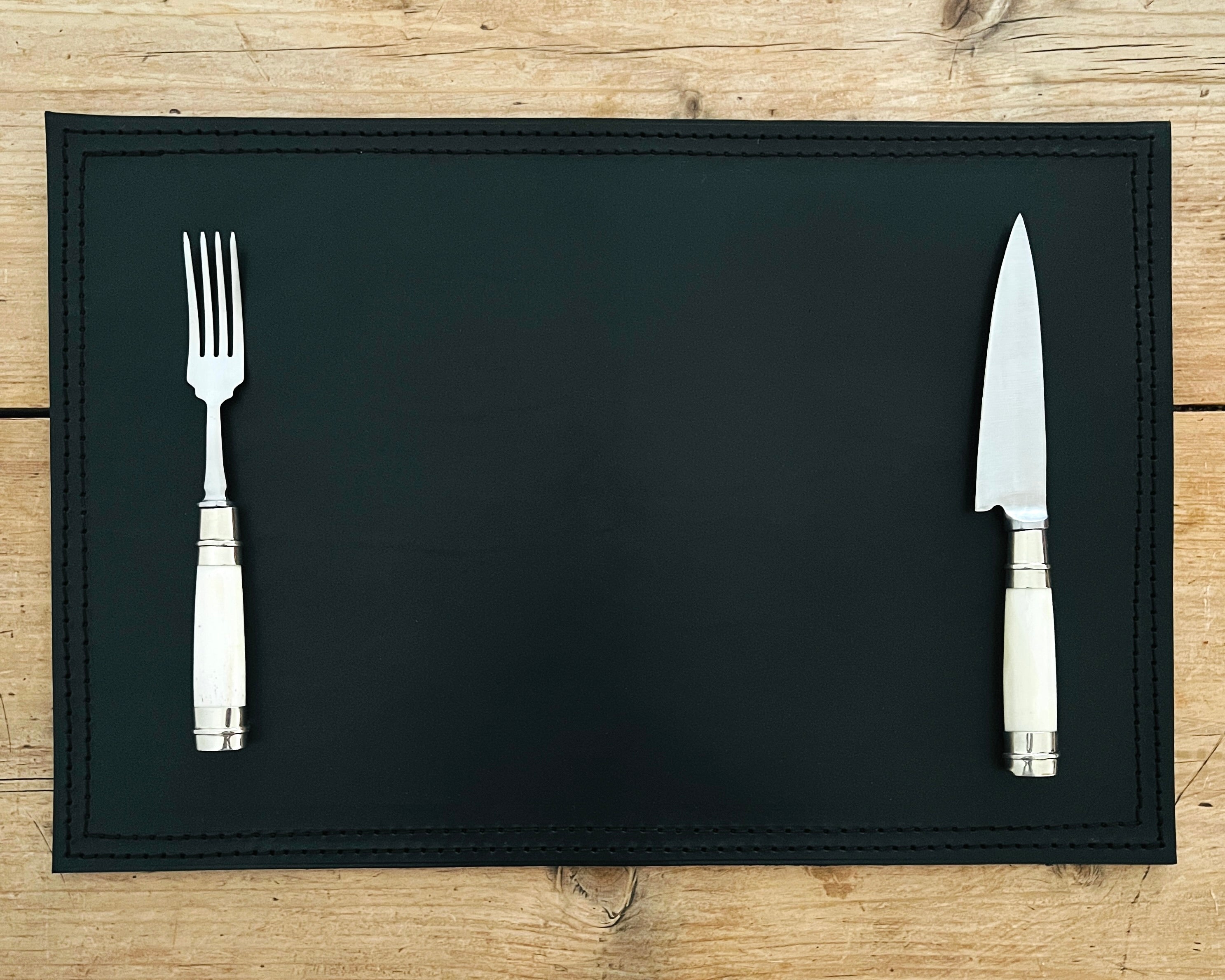 Black Leather Placemat