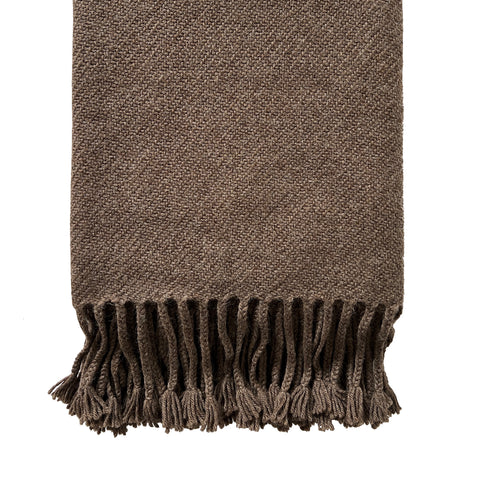 Brown Thick Baby Alpaca Throw