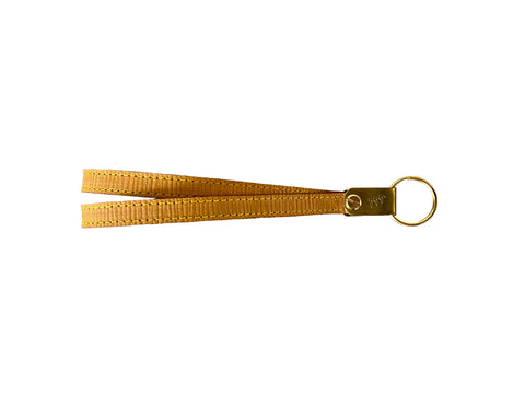 2 Stripe Leather Keyring