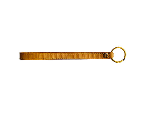 One Stripe Leather Keyring